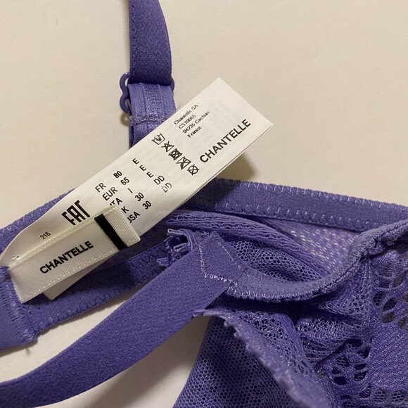 Chantelle Day to Night Lace Unlined Demi Bra  - Dusky Lavender NWT - Picture 4 of 8